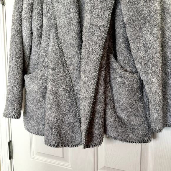 Sleep Sense Stay cozy Gray and white fuzzy sweater size LG - Picture 2 of 8